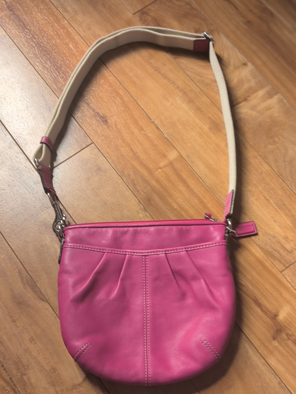 Coach Soho Pleated Leather Swingpack Crossbody Bag